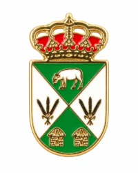 pin escudo cabañas de yepes