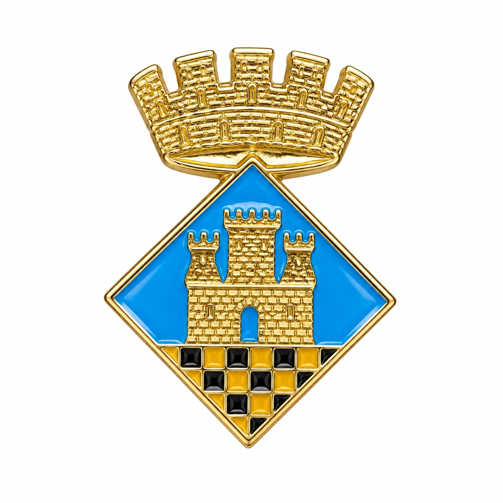 pin escudo castello de la farfanya