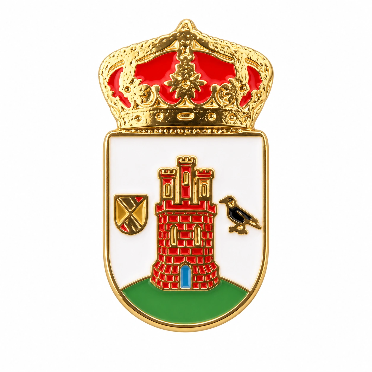 pin escudo cuerva