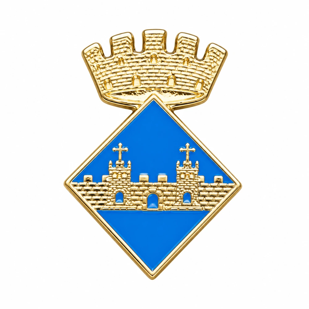 pin escudo el pla de santa maria